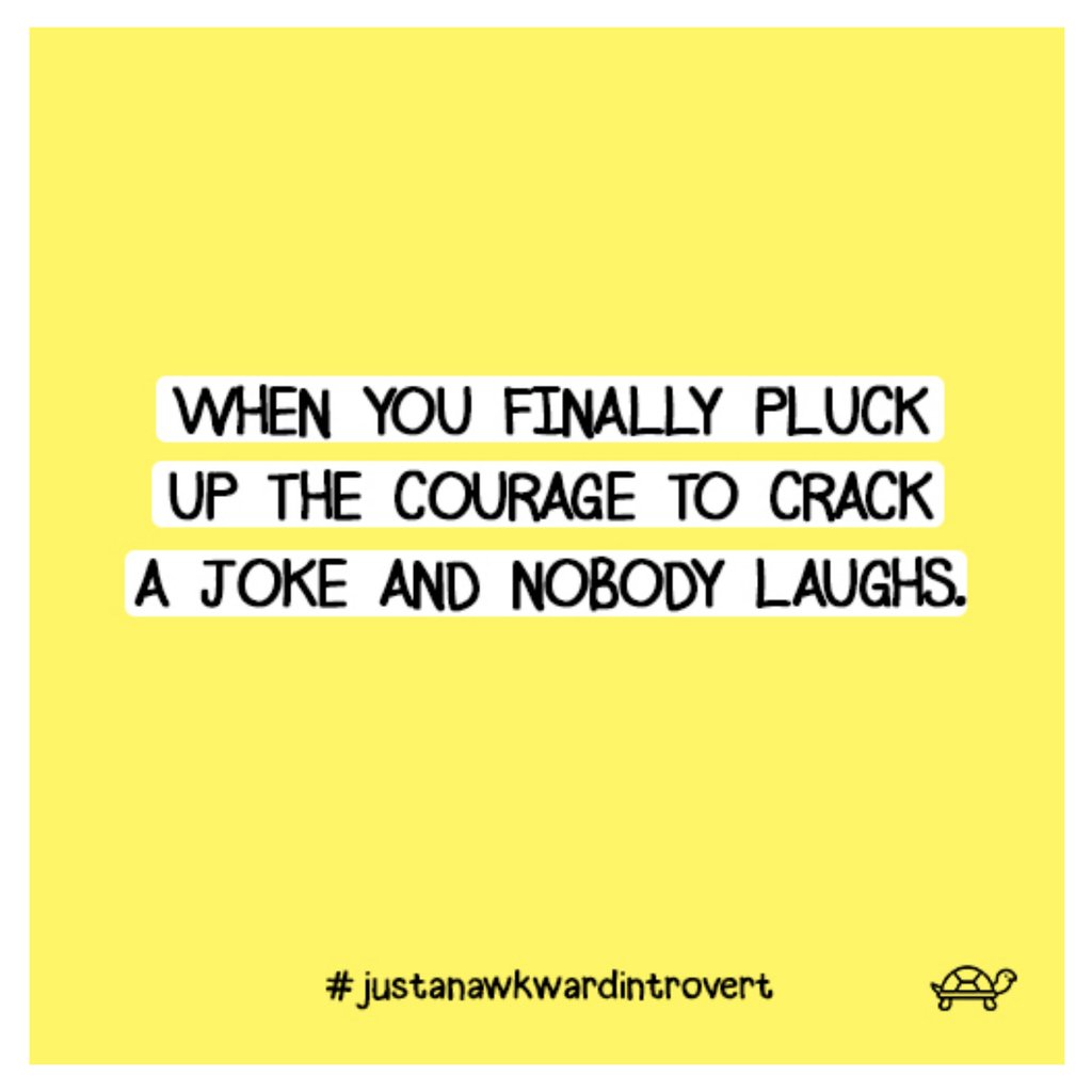 AwksIntrovert's tweet image. My absolute worst! You win some, you lose some I guess 😱
-
#awkward #introvert #introvertlife #introvertmeme #lol #life #badjoke