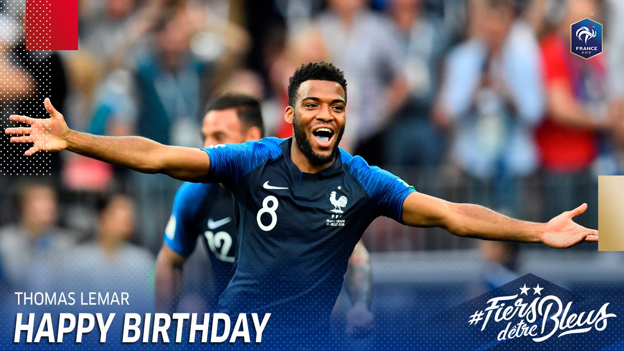French Team Wishing A Very Bon Anniversaire To Thomas Lemar 2 3 Today Fiersdetrebleus T Co Wjduzsnbym Twitter