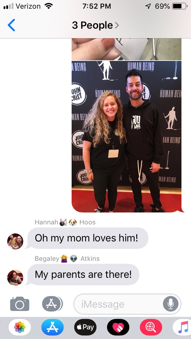memorytsmith's tweet photo. @johnbcrist I did not put my friends up to this I swear. 😂 #humanbeingtour https://t.co/80RCcyMoZ0