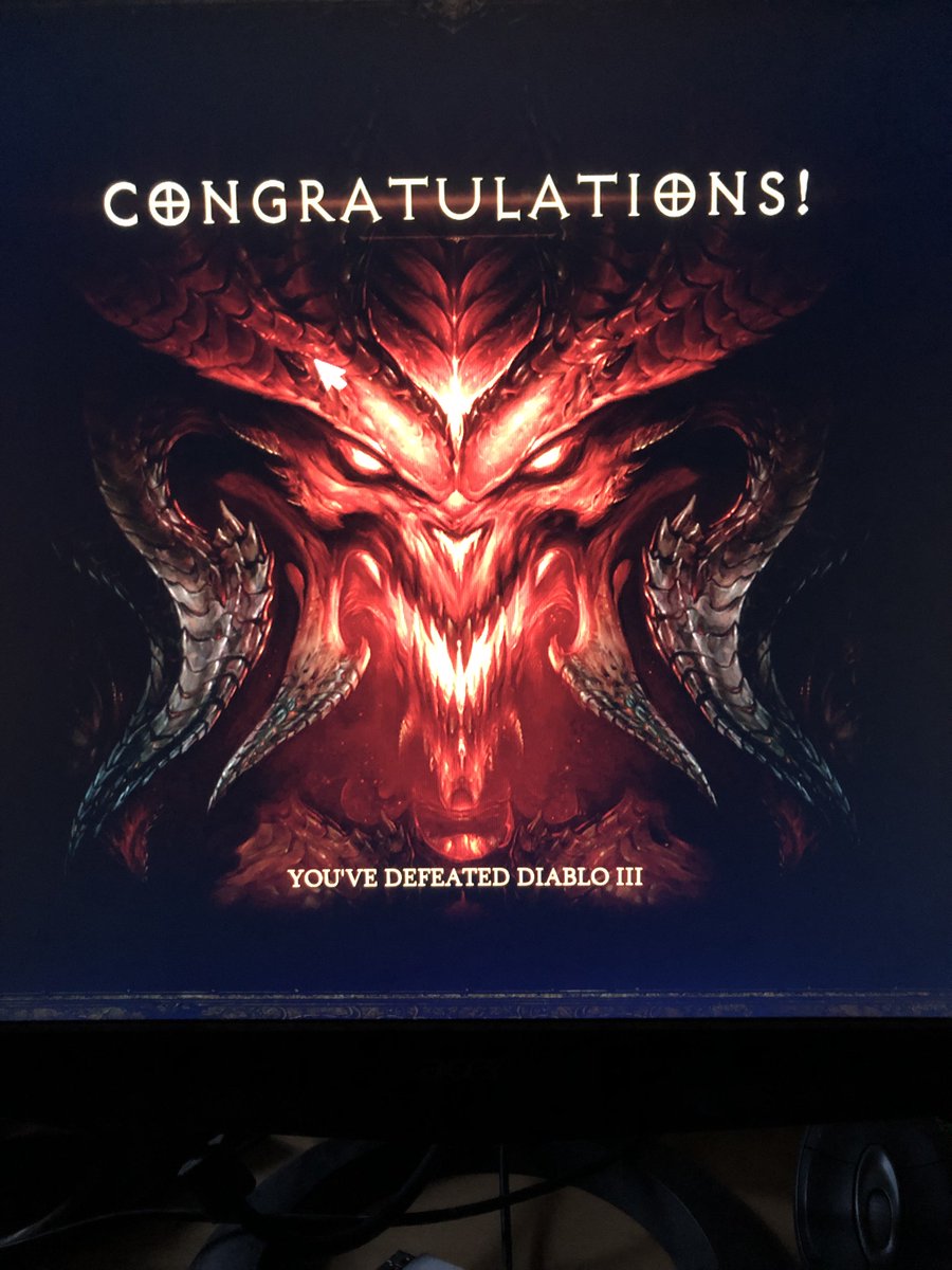 tomdude's tweet image. Nice to finally get around to beating this one. What now until I can afford the DLC? #diablo3 #gotitforfree