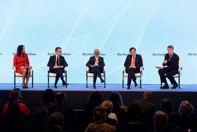 Excellent debate on What's Next for China, India and the West? with Dr. Yuan Ding <a href="/CEIBS/">CEIBS</a> , Darshan Mehta of Reliance Brands, <a href="/MousavizadehN/">Nader Mousavizadeh</a> <a href="/JingUlrich/">Jing Ulrich</a> with <a href="/KeithBradsher/">Keith Bradsher</a> #NYTLuxury