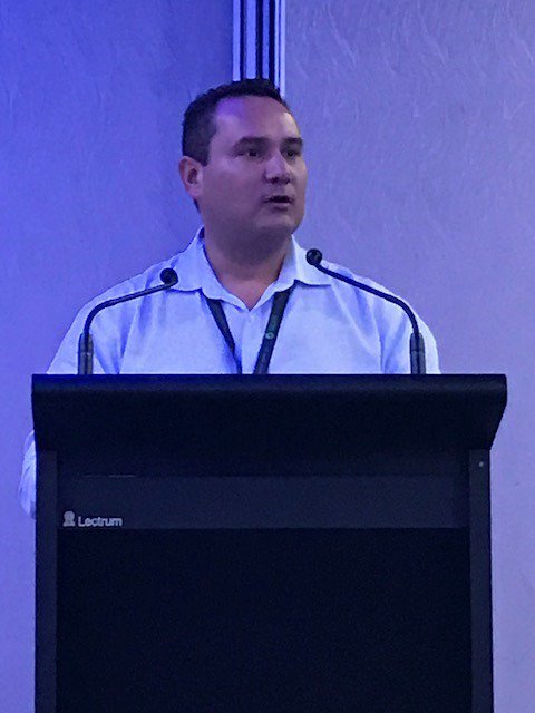 Karl Briscoe of @NATSIHWA  'we know that better health outcomes are achieved when our mob our involved with our mob's health' #MensHealthGathering #NMHG2018 #MensHealth #MaleHealth #AboriginalHealth #IndigenousHealth