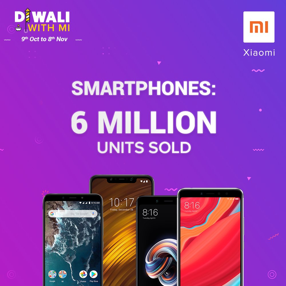 manukumarjain's tweet photo. Diwali festive sale: We also remained #1 across most of the categories on @amazonIN and @Flipkart: best-seller in Smartphones, TVs, Wearables, Powerbanks, Home Security,  Air Purifier &amp; more categories.

Thank you Mi Fans for all your love and support ❤️

#DiwaliWithMi (2/2) https://t.co/u9m0pj23KI