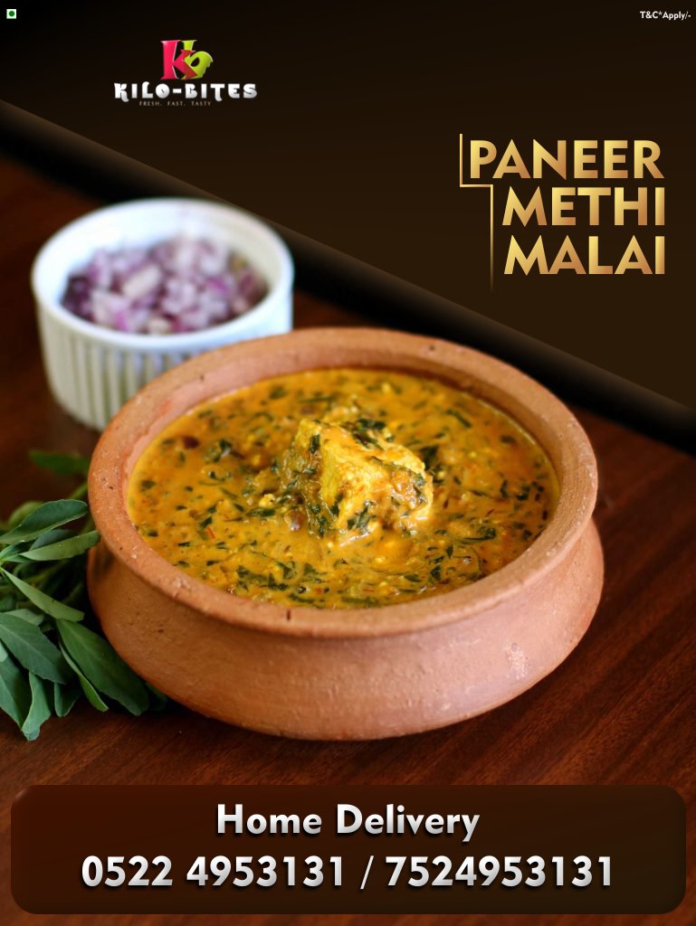 KB_LKO's tweet photo. #PaneerMethiMalai #KiloBites #PureVeg
Call 0522 4953131 / 7524953131 for home delivery. https://t.co/RalIFVbGgB