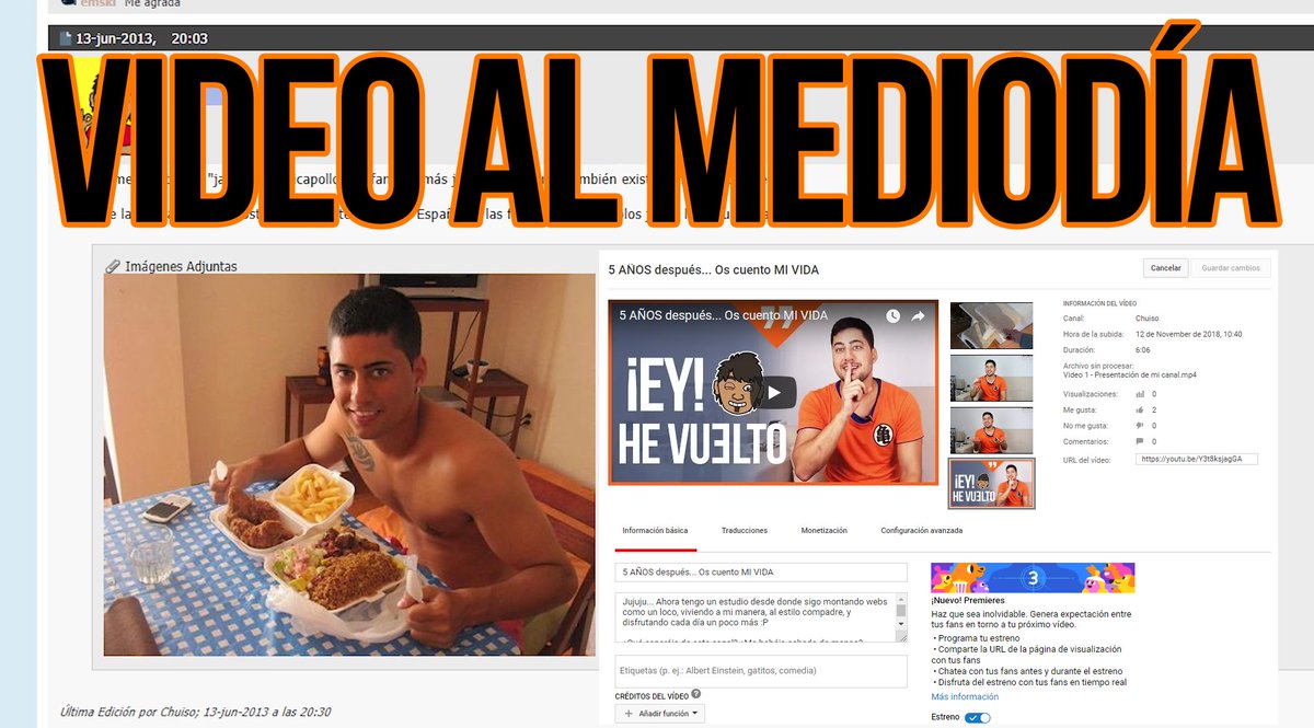 chuisochuisez's tweet photo. ¡RT PLEASE! https://t.co/0ICYP49PxB En unos meses SE CUMPLIRÁN 6 AÑAZOS desde el día que creé el blog de CHUISO. Hace 3 días se cumplieron 6 años desde que me fui a vivir a REP. DOMINICANA. Para celebrarlo VUELVO A YOUTUBE Y A LO GRANDE => VOY A HACER UNA LOCURA, AVISADOS ESTÁIS https://t.co/6UO967JXLL