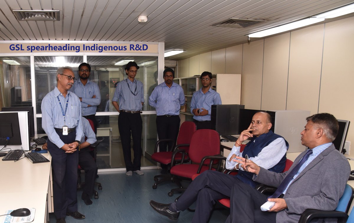 Secy (DP)@drajaykumar_ias on visit to #GSL, exhorts DPSUs to innovate, adopt AI & support start-ups in ongoing projects on war footing. #MissionRakshaGyanShakti to be launched by Hon’ble RM on 24 Nov 18 to recognize & leverage huge knowledge treasure available in DPSUs ecosystem.