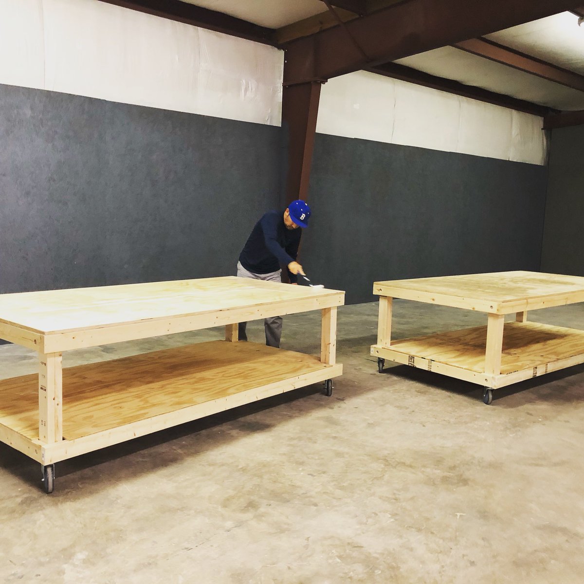 BFive40's tweet photo. Custom cutting tables, check. #bonkfitpromo #MondayMotivation #SmallBusinessBigProgress https://t.co/hB0t9GryZC