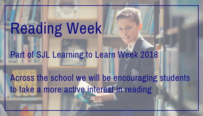All this week we are encouraging students to pick up a book as part of Learning to Learn Week, with the aim of building upon student focus on the pleasure of reading and its benefits  #lovereading