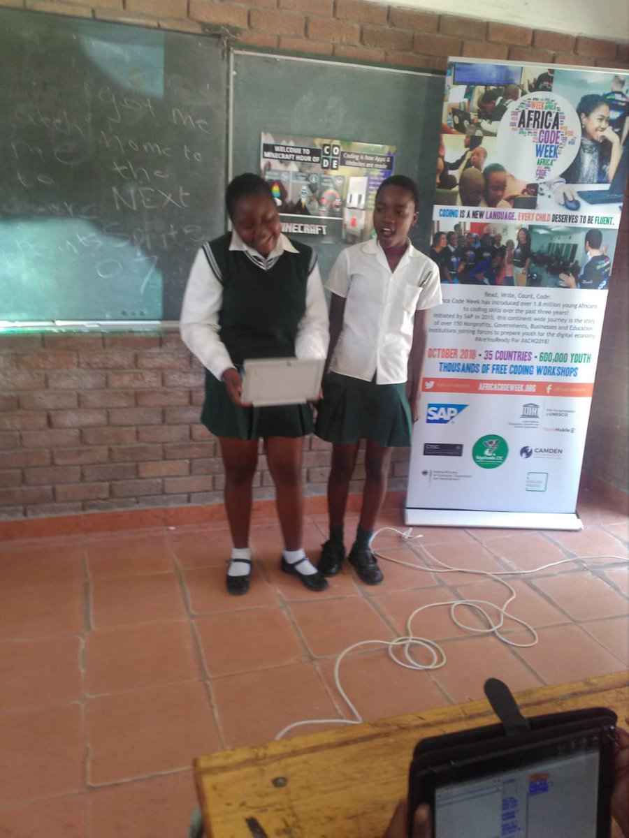 Siyafunda_ctc's tweet photo. We would like to welcome back our team from Mpumalanga-Acornhoek for Junior Achiever South Africa 2days BootCamp. Three schools were trained & exposed to #STEMProgrammes & #CodingSkills. Well done to learners from Bereta and Timbavati Primary School & Ndabeni Combined School ππ https://t.co/rQPquKRqr1