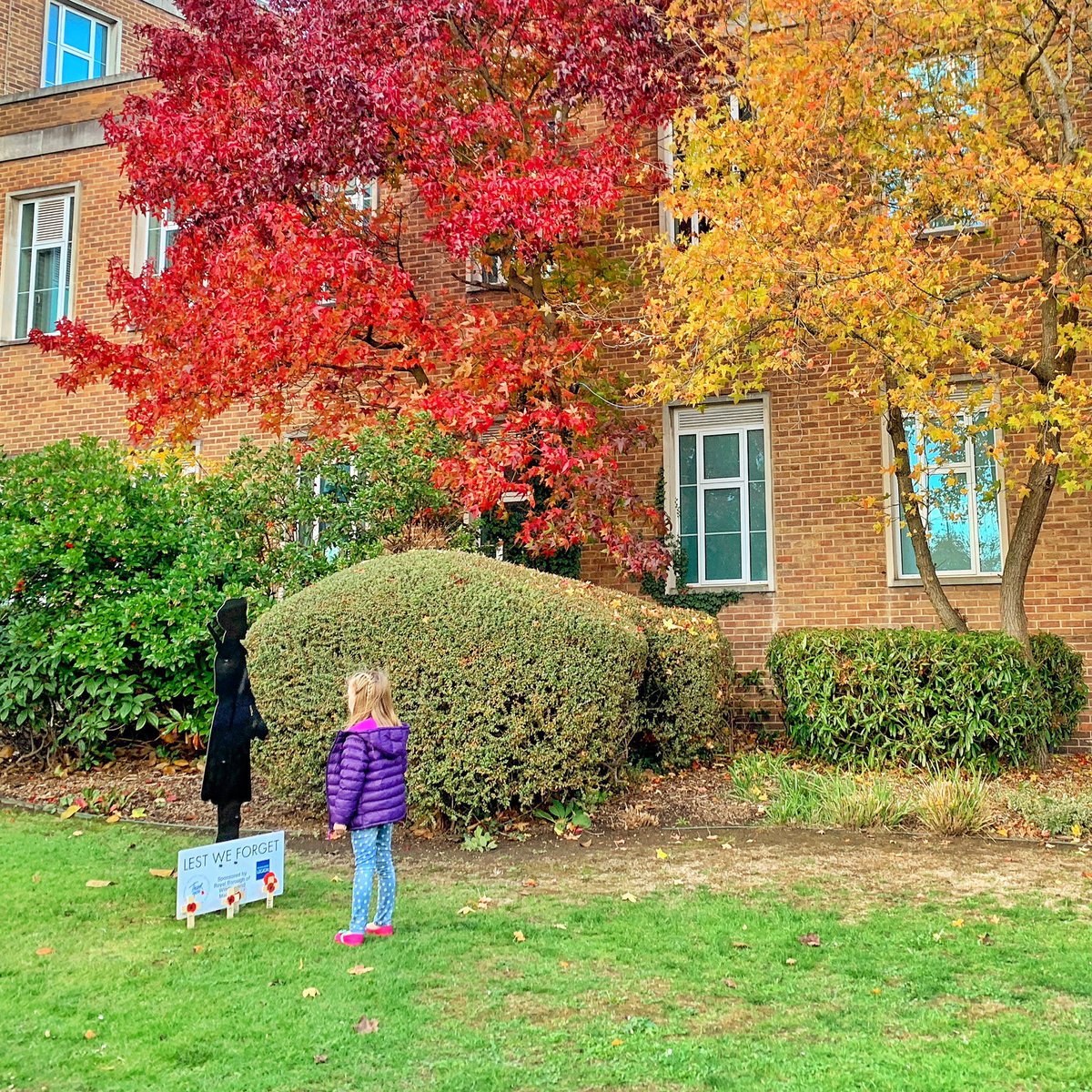 I took my 6 year old daughter to the Town Hall to talk about Remembrance Sunday. Tricky for her to understand. Not because she’s 6, but because it’s hard for any of us to comprehend such a huge loss of loved ones. #lestweforget #armistice100 #Maidenhead