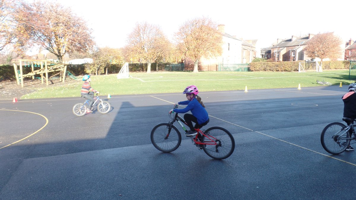 What a great start to the week: Year 6 bikeability. #together #succeed