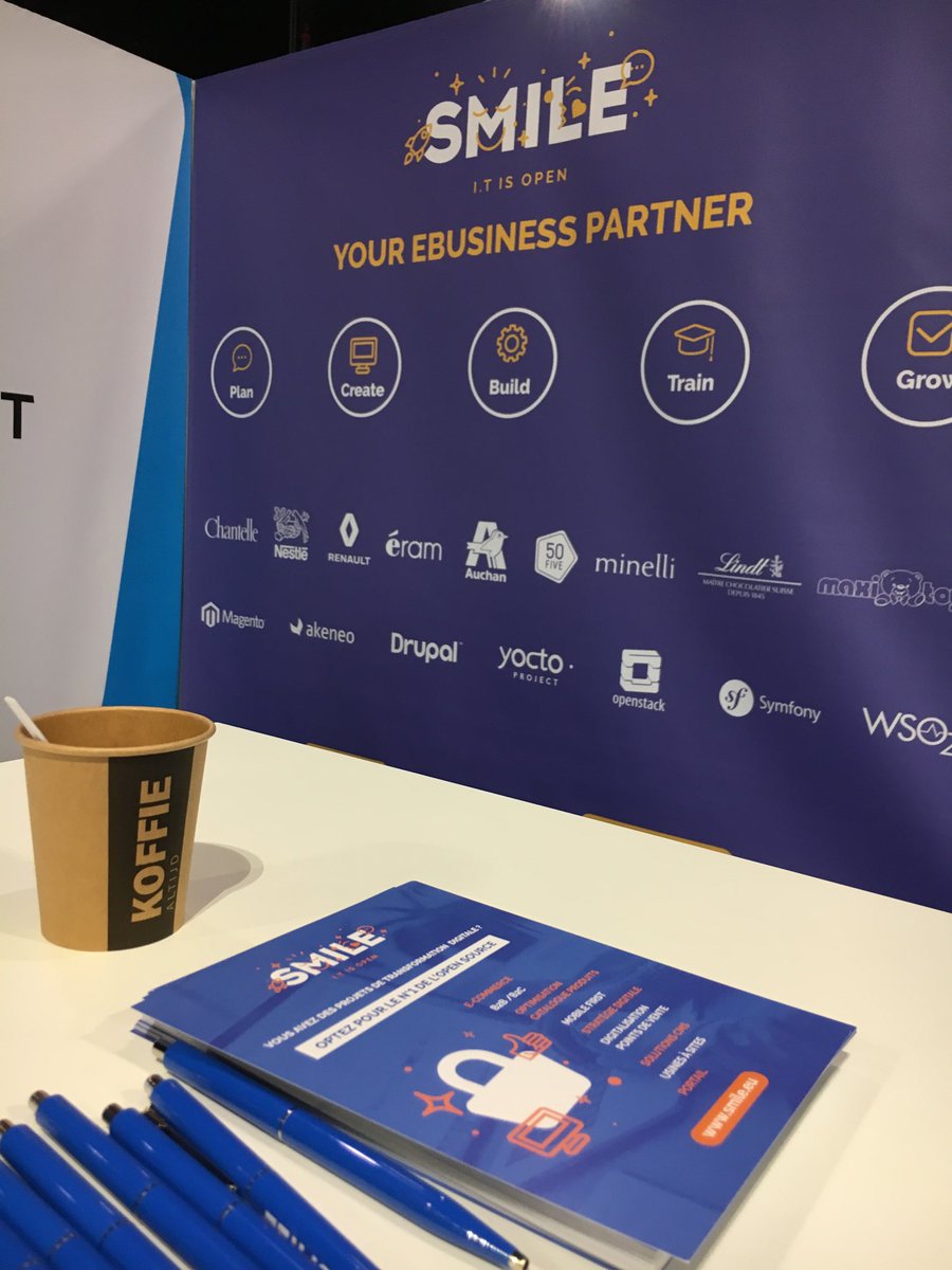 Meet the webshop experts booth 244 ⁦@eCommerce_XPO⁩ #koffiekickoff ⁦<a href="/GroupSmile/">Smile - Open Source</a>⁩