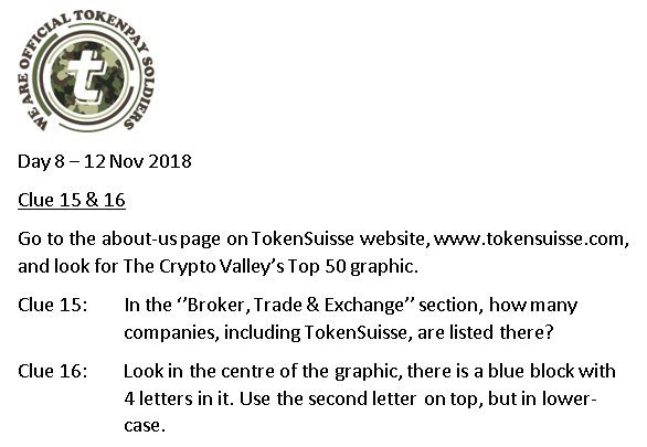 CryptoTweeterz's tweet photo. Having a bad day and feeling blue?
And you are not cold or have the flue?

You simply just have to admit it is true
- the only thing missing, is day 8's clue!
@tokenpay @tokensuisse #tpaysoldiers #winteriscoming #treasurehunt #crypto #mondaymotivation https://t.co/440k4qiNUM