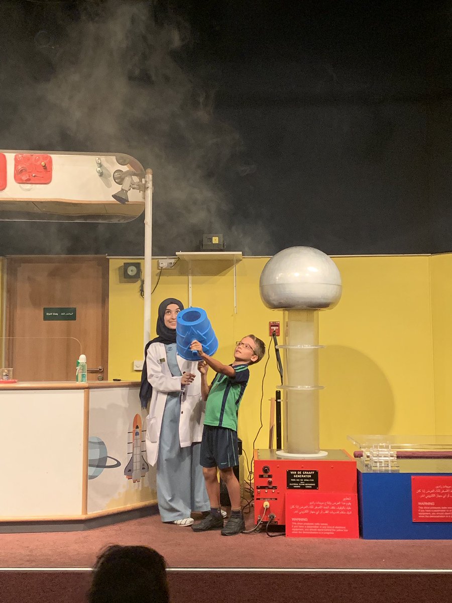 Jane_Gaughan's tweet image. Grade 3 enjoying their field trip to Sharjah Science Museum as part of our ‘How the World Works’ unit exploring Materials and Matter #BeHappyBeGCS