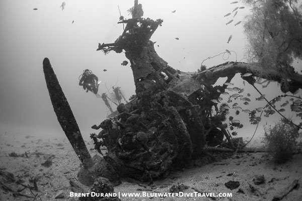 PNGBWP's tweet photo. A sunken Zero fighter aircraft in Kimbe Bay, Papua New Guinea. https://t.co/fO4fYQwV9G