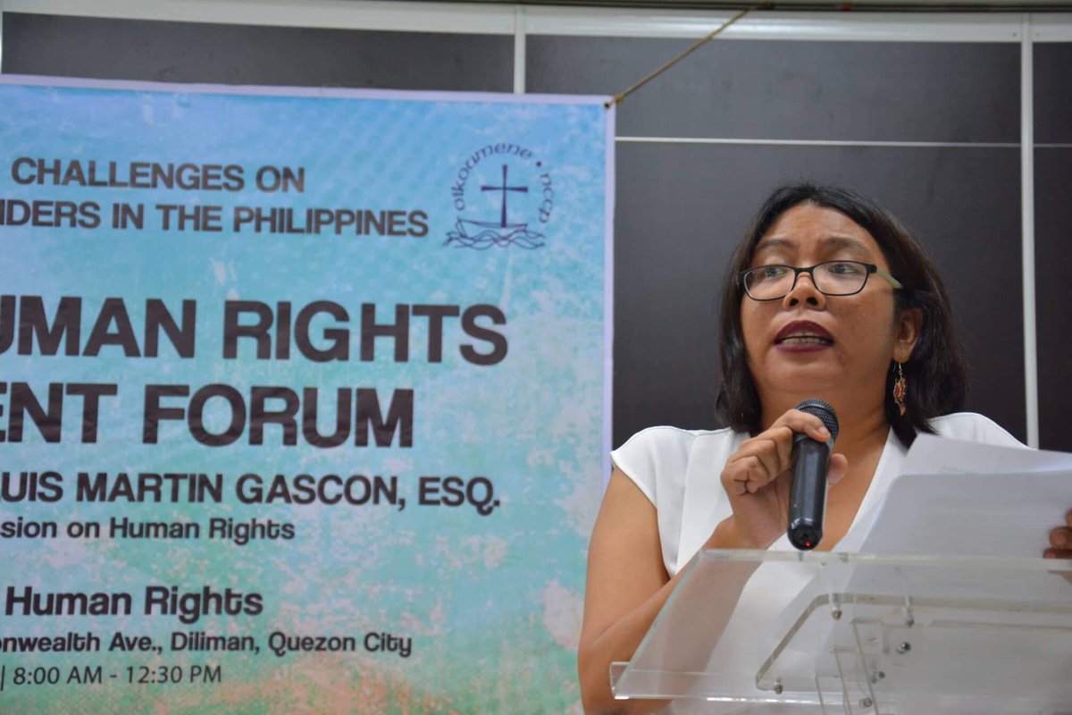 “To end, let me mention a Mexican proverb that describes human rights defenders - they tried to bury us, they didn’t know that we were seeds.” - @TinayPalabay @ Natl Human Rights Assmnt Forum #ProtectDefenders #WeAreAllDefenders 📷 @NCCPhils