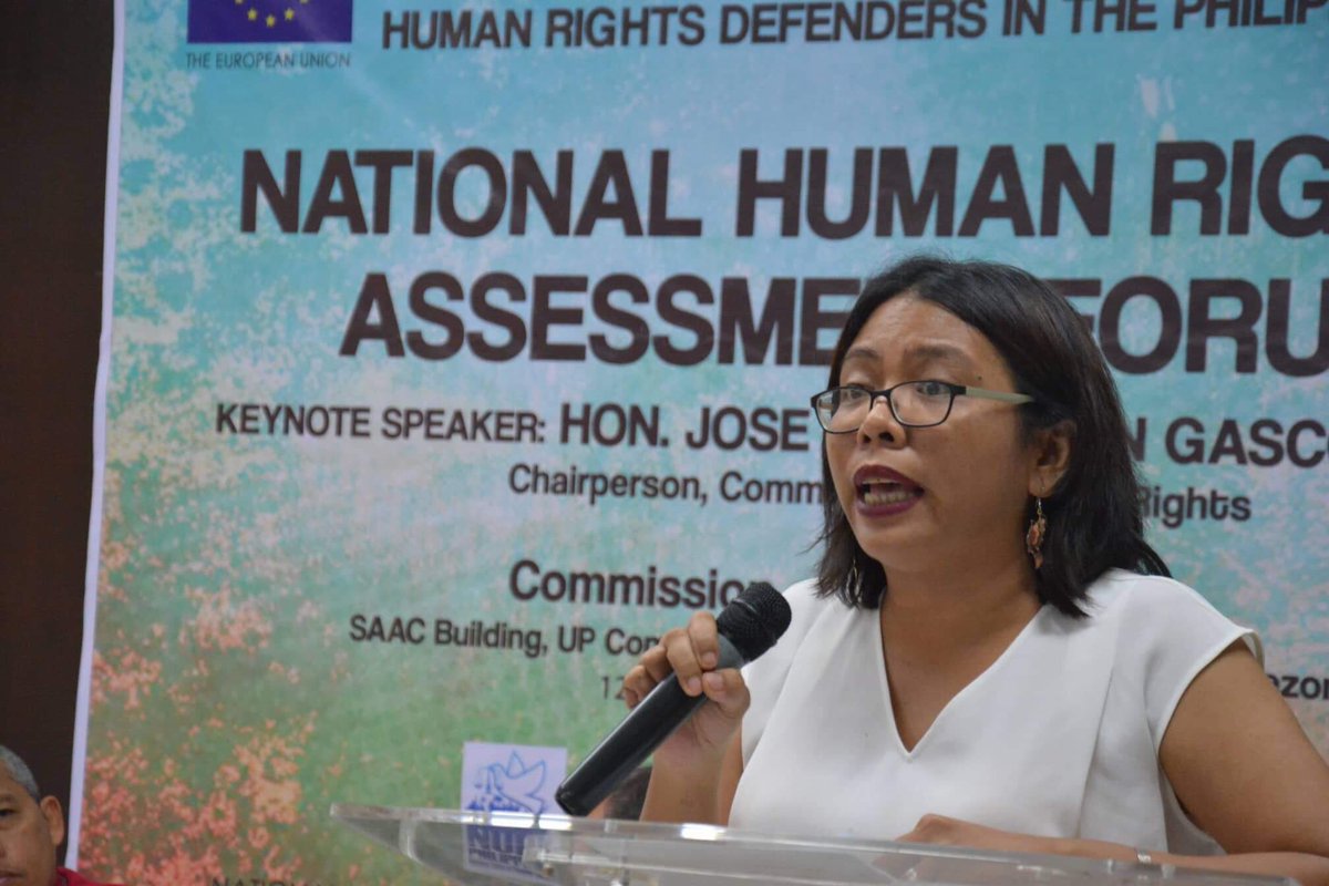 “Sustained and dedicated organizing among human rights defenders which is imperative in strengthening the campaign. Building people’s organizations is the bedrock of effective responses.” - @TinayPalabay at the Natl Human Rights Assmnt Forum #ProtectDefenders #WeAreAllDefenders
