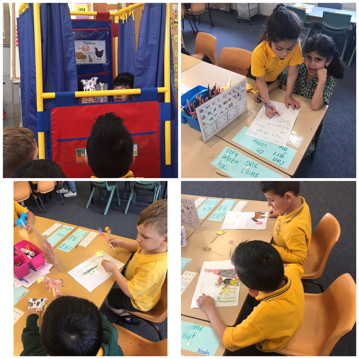The students in KO have enjoyed making puppets, co-planning a script with a friend and presenting their puppet show to the rest of the class! 🎭 #drama #enjoyment #laughter <a href="/Genelle029/">Genelle Petruszenko</a> <a href="/FairWestPS/">Fairfield West PS</a> @_TrangLe