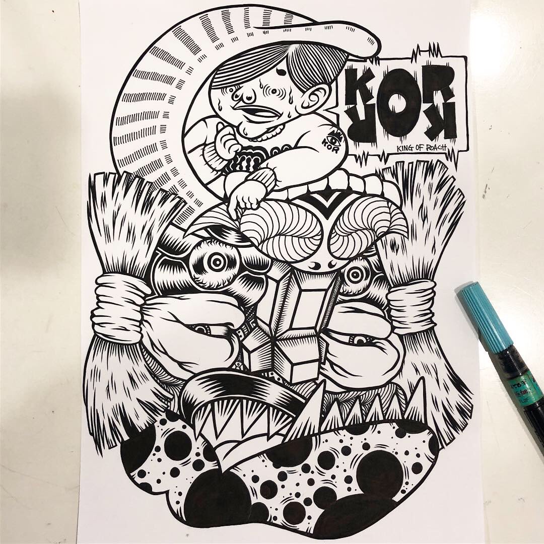 KingofRoach's tweet photo. 逆さ絵 喰うか喰らうか喰われるか
#kingofroach #design #art #drawing #illustration #illustrator #ぺんてる #skateboard #sk8 #graffiti #monster #イラスト #penart #soldier #zombies #zombie #alien #horror #デパート屋上の乗り物上級 https://t.co/5qMhZbcK3N