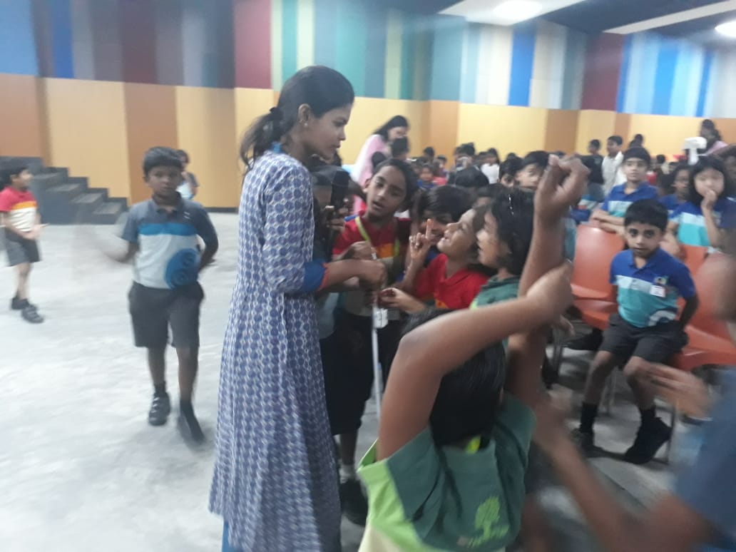 cane_smart's tweet photo. Second grade students of 'The Pupil - Saveetha Eco School' , Chennai  were enthusiastic and interactive in a  session on Socially Responsible  Innovations - SmartCane. The little ones came out with thoughtful ideas  to help the society. https://t.co/JcIC7LFB6x