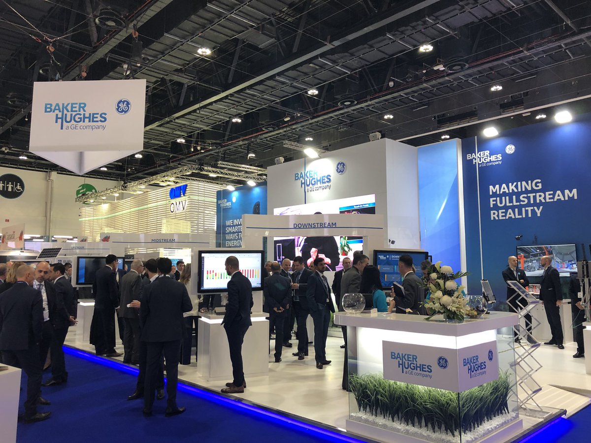 bakerhughes_ME's tweet photo. We're live from our stand no. 3432 @ADIPECOfficial #ADIPEC2018 #WeAreBHGE @BHGECO https://t.co/5C58lrfjfJ