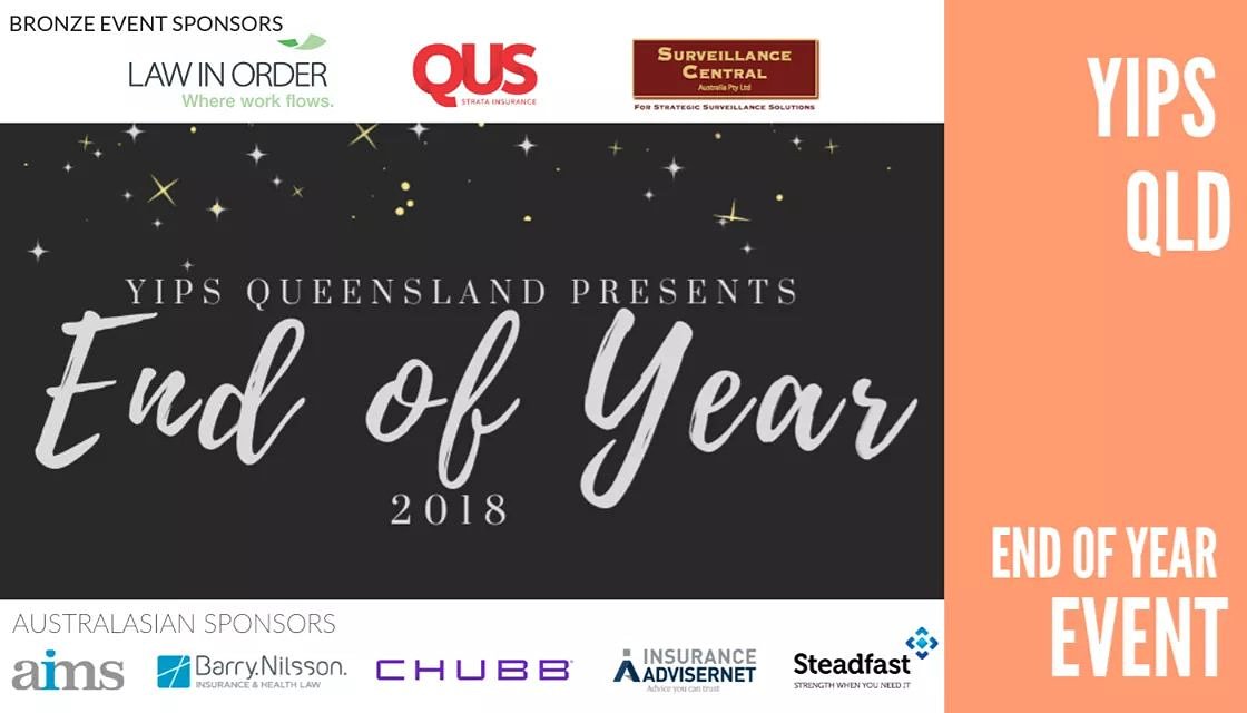 Tickets are now on sale for YIPs Queensland final function for the 2018 calendar year on Friday, 30 November 2018 at The Press Club at 339 Brunswick Street, Fortitude Valley. Tickets include access to a three hour drinks' package, canapés and entry into the lucky door prize.