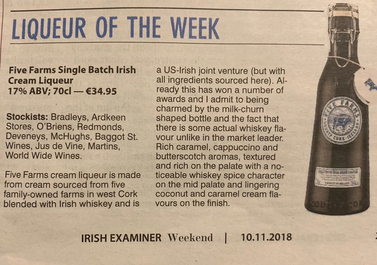 Great to see another fine product from West Cork hitting the shelves! #FiveFarms