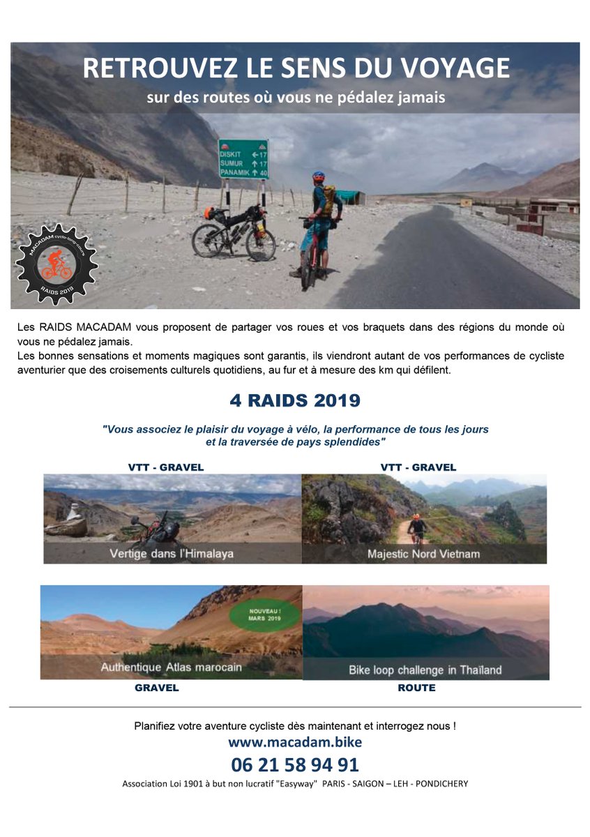 RETROUVEZ LE SENS DU VOYAGE 
sur des routes où vous ne pédalez jamais