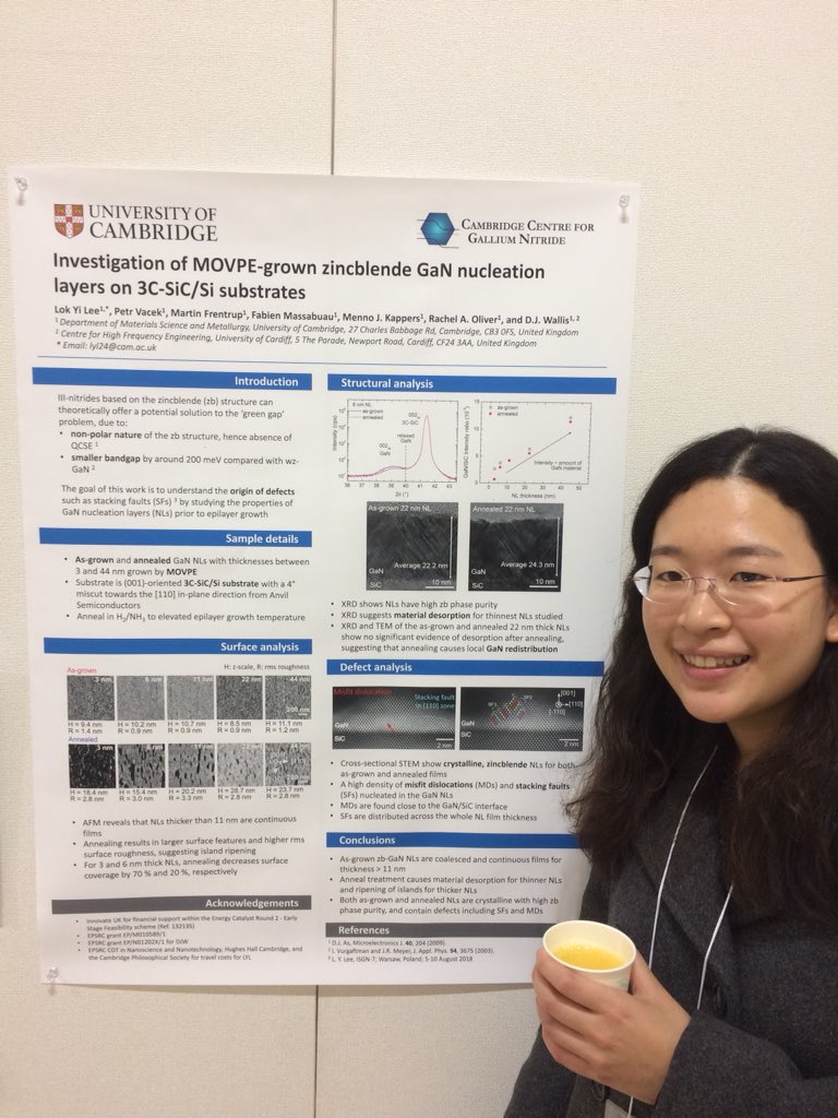 FabienMassabuau's tweet photo. Lok Yi Lee presenting her poster on cubic GaN nucleation at #IWN2018. Nice TEM images by the way! :) https://t.co/HdiqcOkmVo