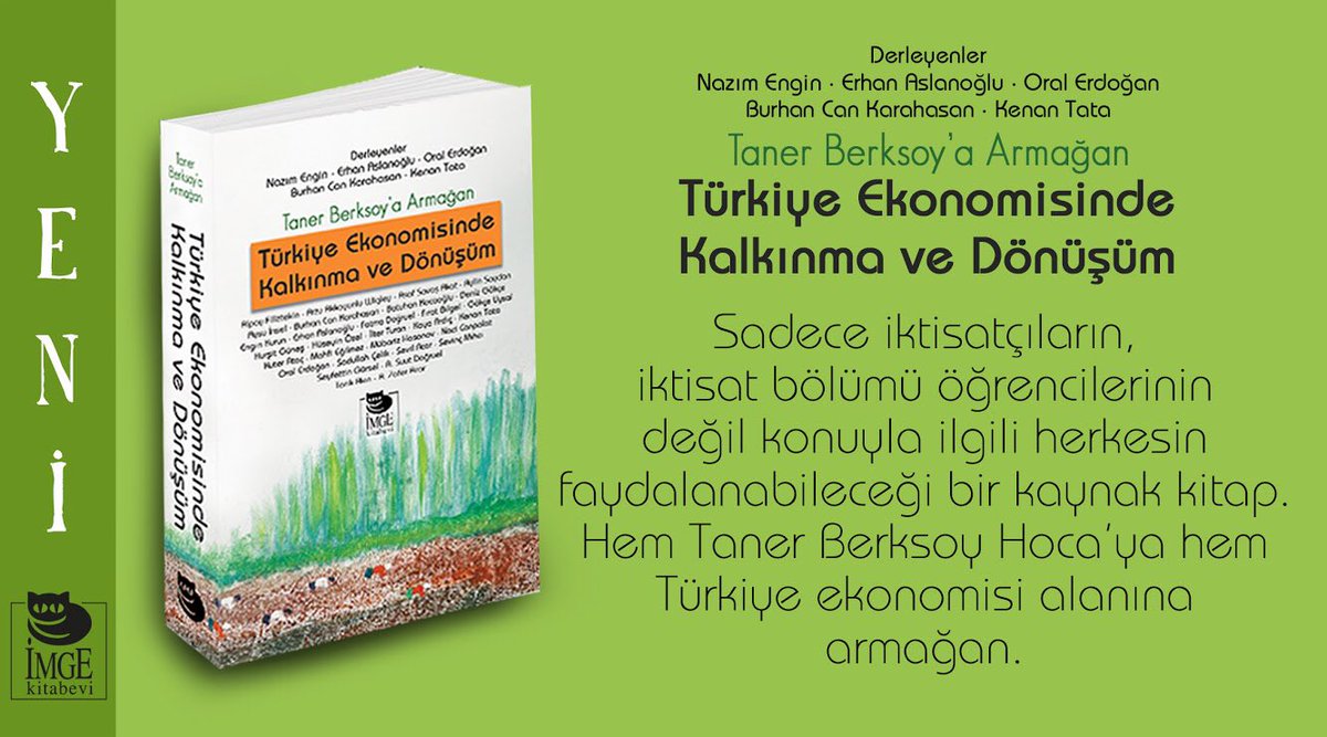 Sevgili Taner Berksoy hocamıza 50. Akademik Yılı nedeniyle derlediğimiz armağan kitap yayınlandı.Türkiye Ekonomisini yakından izleyen herkese tavsiye ediyorum.