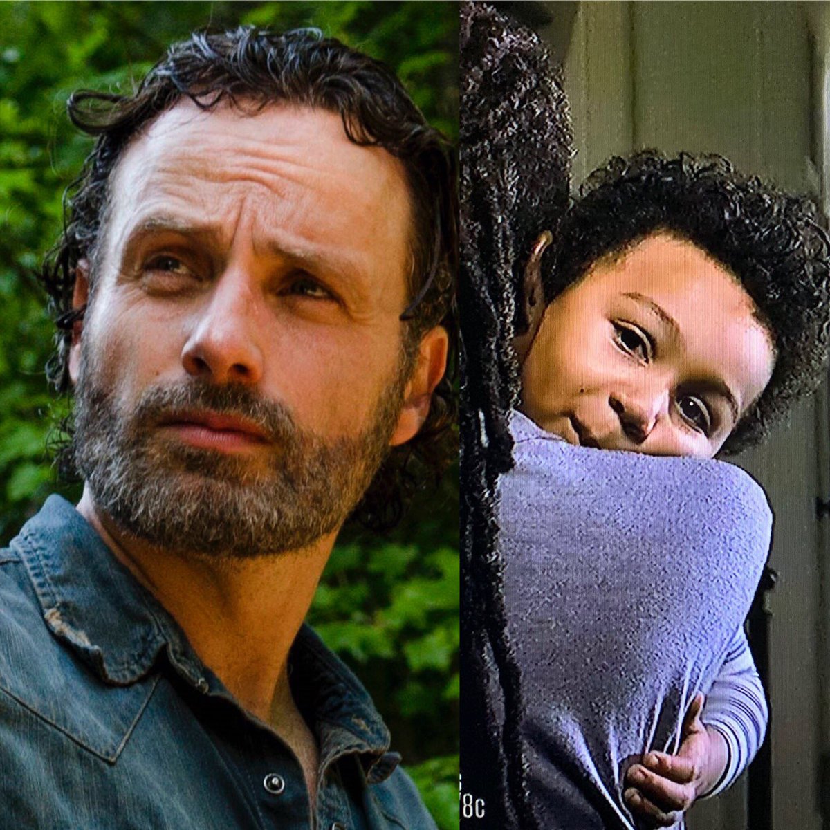 Father and son sharing a mole on the same spot 😭❤️❤️❤️#richonne #WalkingDead #RJGrimes #Michonne