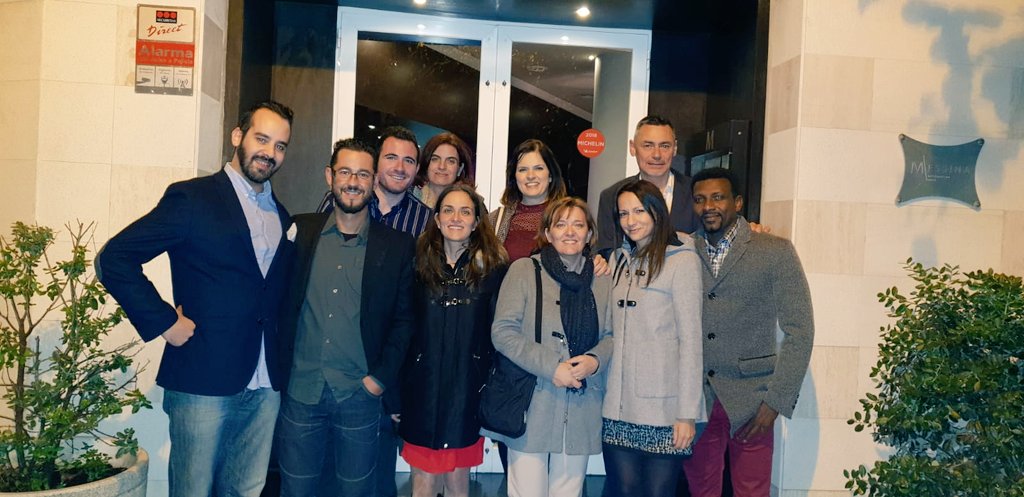 NatGilG's tweet photo. #GreatEvening out strengthening team bonds 💪👊in a perfect setting #RestauranteMessina... Well worth its Michelin star!⭐ #FrontDeskTeam at #LosAmigosBeachClub @DiamondResorts @DiamondCareers. An evening to be remembered and repeated! #OneTeam @Silvia_AGP https://t.co/owKJFaiwM7