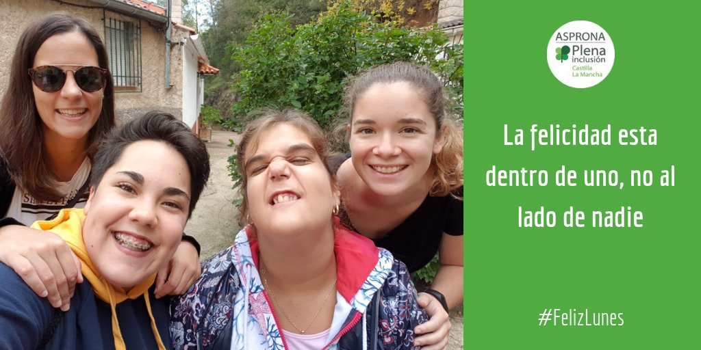 AspronaAlbacete's tweet photo. 🌞Buenos días!!! Vamos a por el lunes con una gran sonrisa 😀y con algo que nos caracteriza, actitud positiva🔝👌🏻’🤩💫 #felizlunes #discapacidadintelectual #derechos #inclusión https://t.co/EmRzvtyVLv