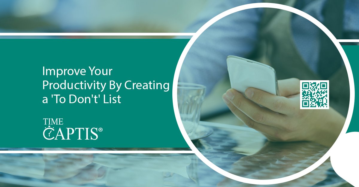 timecaptis's tweet photo. Improve Your Productivity By Creating a 'To Don't' List
#TimeCaptis does #TodoManagement for you. Sign up free at https://t.co/GcvFJ7xMVC
https://t.co/2XBwQBfvbK https://t.co/OjCXo3eVy5