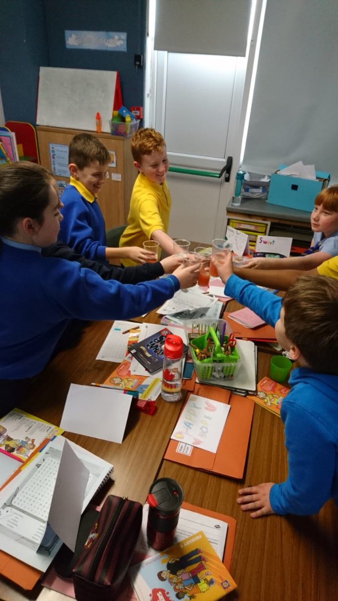 sandaigprimary's tweet photo. P6 have been enjoying their visits from GEAAP over the last 2 weeks. They have been working with the children to reduce the harm associated with the use and misuse of alcohol. Here they are trying mocktails: #geaap #alcoholmisuse #education https://t.co/6uq7T0w3nN