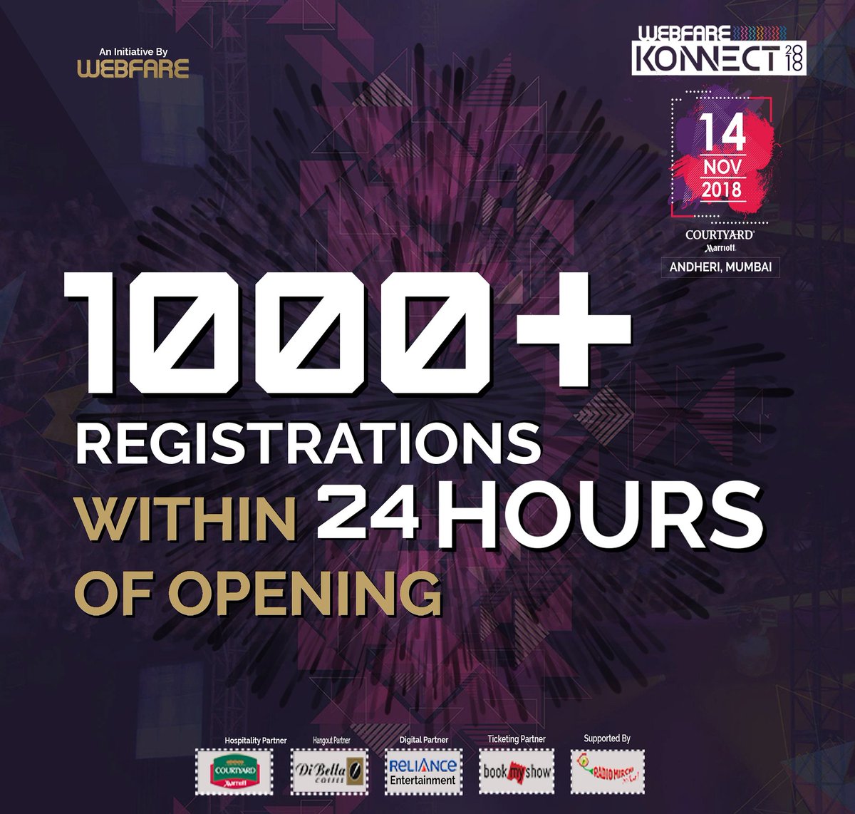 WebFareLive's tweet photo. Thank you janta for such an overwhelming response. Keep the love and excitement coming!!

#Conclave #Conference #कseKonnect #KseKonnect #YehKaunClave #YehKyuClave #CraveForConclave #CountDown #Speaker #SpeakerSession #GuinnessWorldRecord #Masterclass #Event https://t.co/P9sXAalYk7