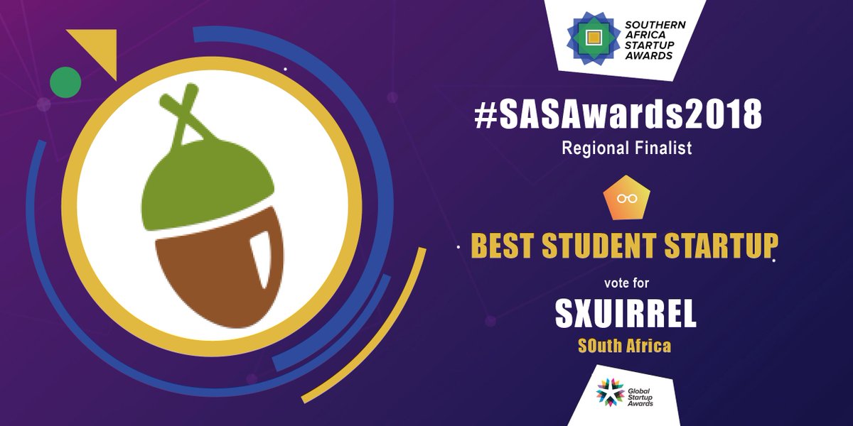 <a href="/sxuirrel/">Sxuirrel Storage</a> has been nominated to represent our country at the Southern Africa Startup Awards 2018. We need your vote to bring it home! 🏆 #AfricaIsReady @GSASAfrica 

TO VOTE

Click on the link below, search Sxuirrel and VOTE!

bit.ly/2QvyedJ