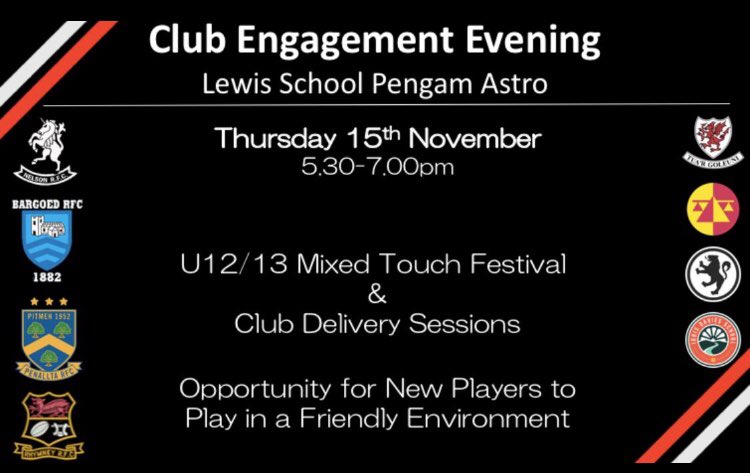 Don’t forget, this Thursday at @LSP_PEdept Astro! The perfect chance for boys and girls to come and enjoy rugby in a non competitive, friendly environment🏉 <a href="/Nelsonrfc/">Nelson RFC 🦄</a> <a href="/PenalltaRugby1/">Penallta RFC</a> <a href="/minibroncos/">Derimini&juniors</a> <a href="/rhymneyrfc/">⚫️🔴 Rhymney Rugby Club 🔴⚫️</a> <a href="/Bargoedrfc/">BargoedRFC 🏉</a>
