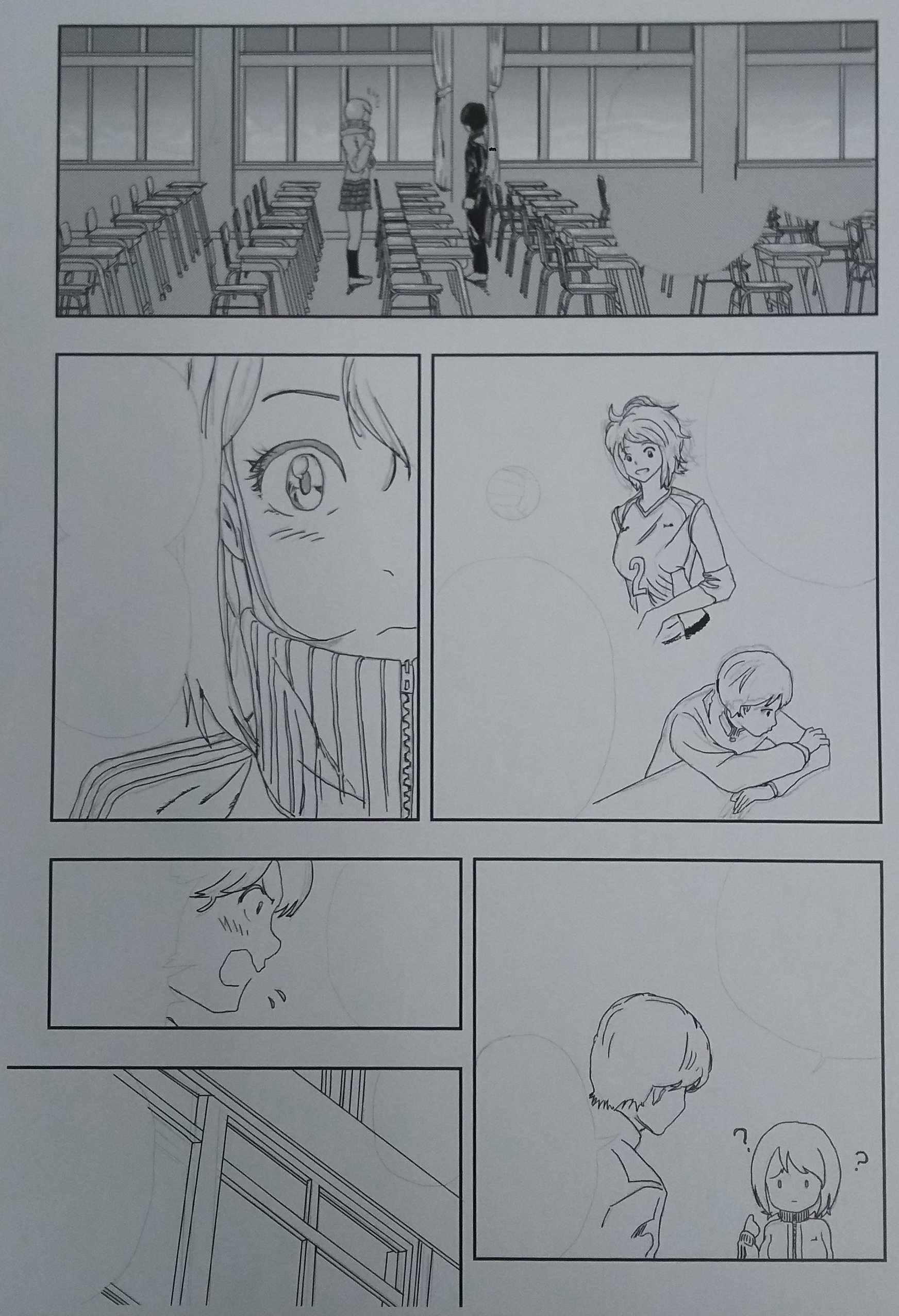 ゲームプログラマーのつぶやき 教室の背景はクリスタの３dデータをもとに線画にして トーンを張りました クリスタ 模写 クロスアカウント T Co Em8smrufql Twitter