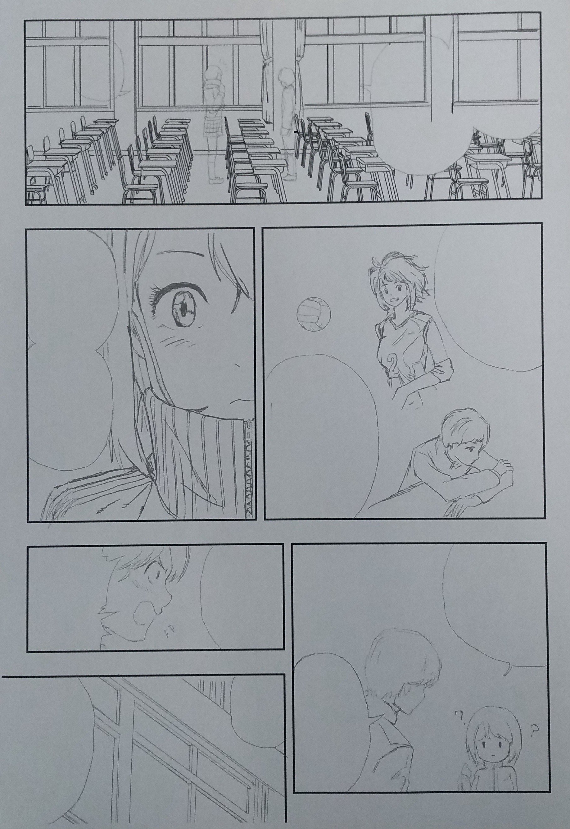 ゲームプログラマーのつぶやき 教室の背景はクリスタの３dデータをもとに線画にして トーンを張りました クリスタ 模写 クロスアカウント T Co Em8smrufql Twitter