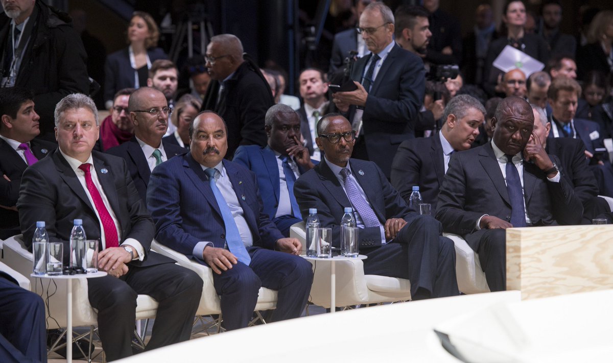 UrugwiroVillage's tweet photo. PHOTO: President Kagame joins world leaders gathered in France for the first edition of #ParisPeaceForum. To view and download more photos https://t.co/9YPDxmlX0o https://t.co/c3v3sM7BcQ