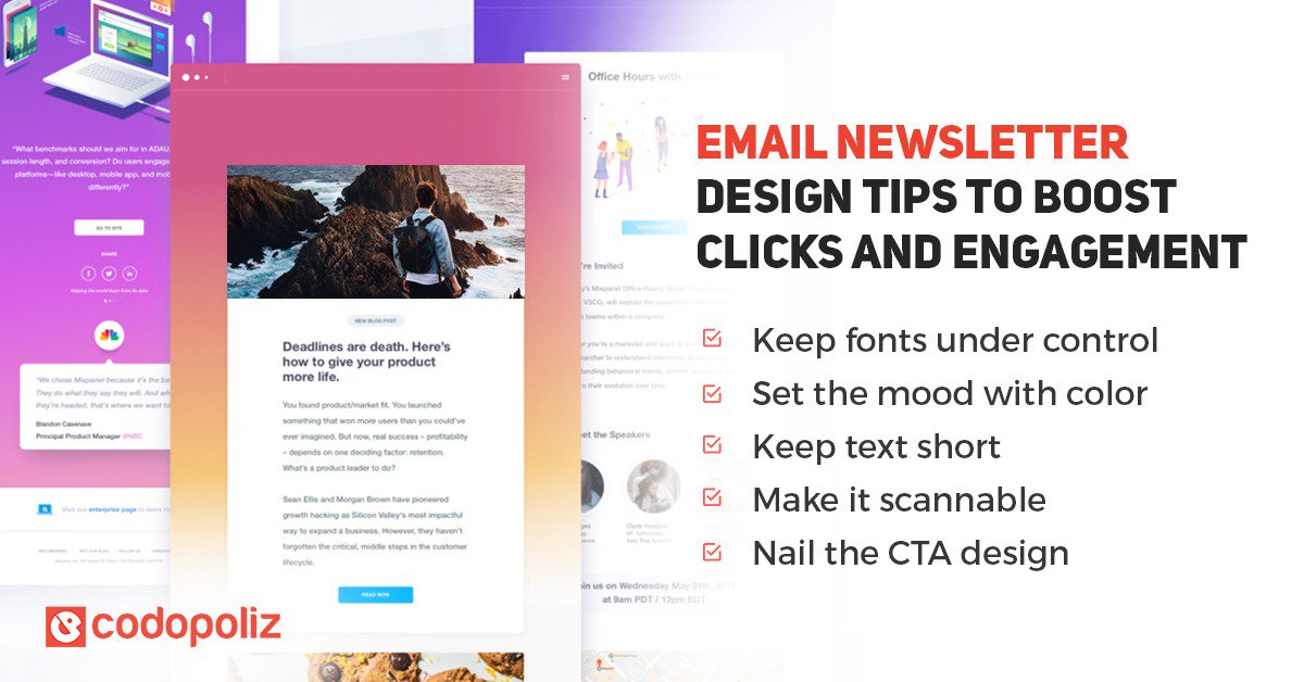 Codopoliz_GenX's tweet photo. Look at some of our best email newsletter design tips to get your customers to engage and click. It will help you build a better relationship with your customers and make more sales.

Click here : https://t.co/N2eOIJDJct 

#codopoliz #graphicsartworks #newsletter https://t.co/4gCnRrM8gl