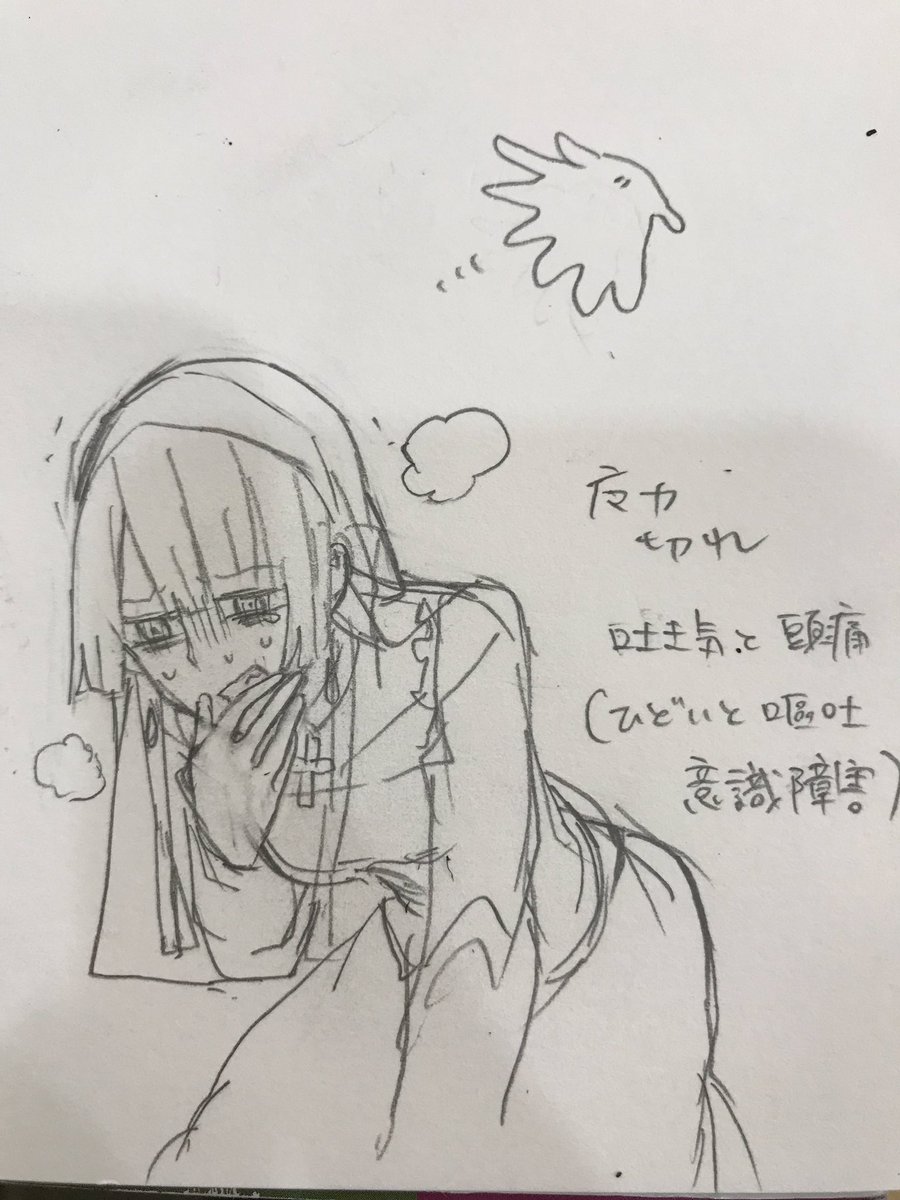 アナログらくがき 魔法を使うポーズなんぞ妄想してた 