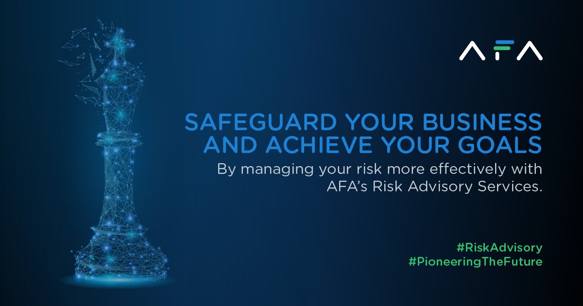 Is your business ready for the future? In a fast changing global environment, change comes with risk. AFA’s Risk Advisory assists organisations manage risk more effectively. Let’s think about and plan for the future together. Get in touch.
#RiskAdvisory #PioneeringTheFuture