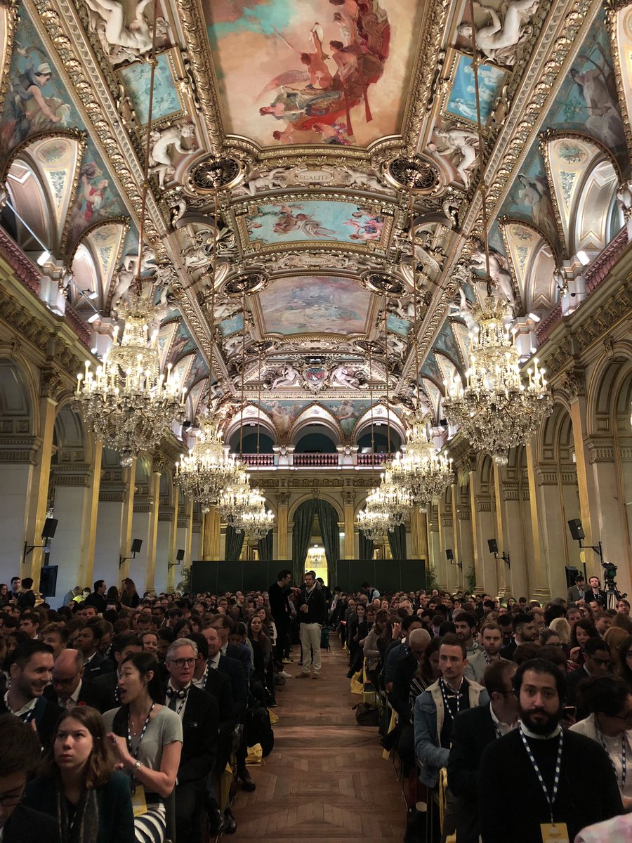 anked's tweet photo. #GovTechSummit18 startet in Paris im beeindruckenden Rathaus der Stadt. Als Vertreterinnen des Bundestages (#BTADA) bin ich mit @EskenSaskia hier. Wir sind die Vorhut, die übrige Delegation kommt zum #IGF2018 am Nachmittag. https://t.co/BKI3QxOp3F