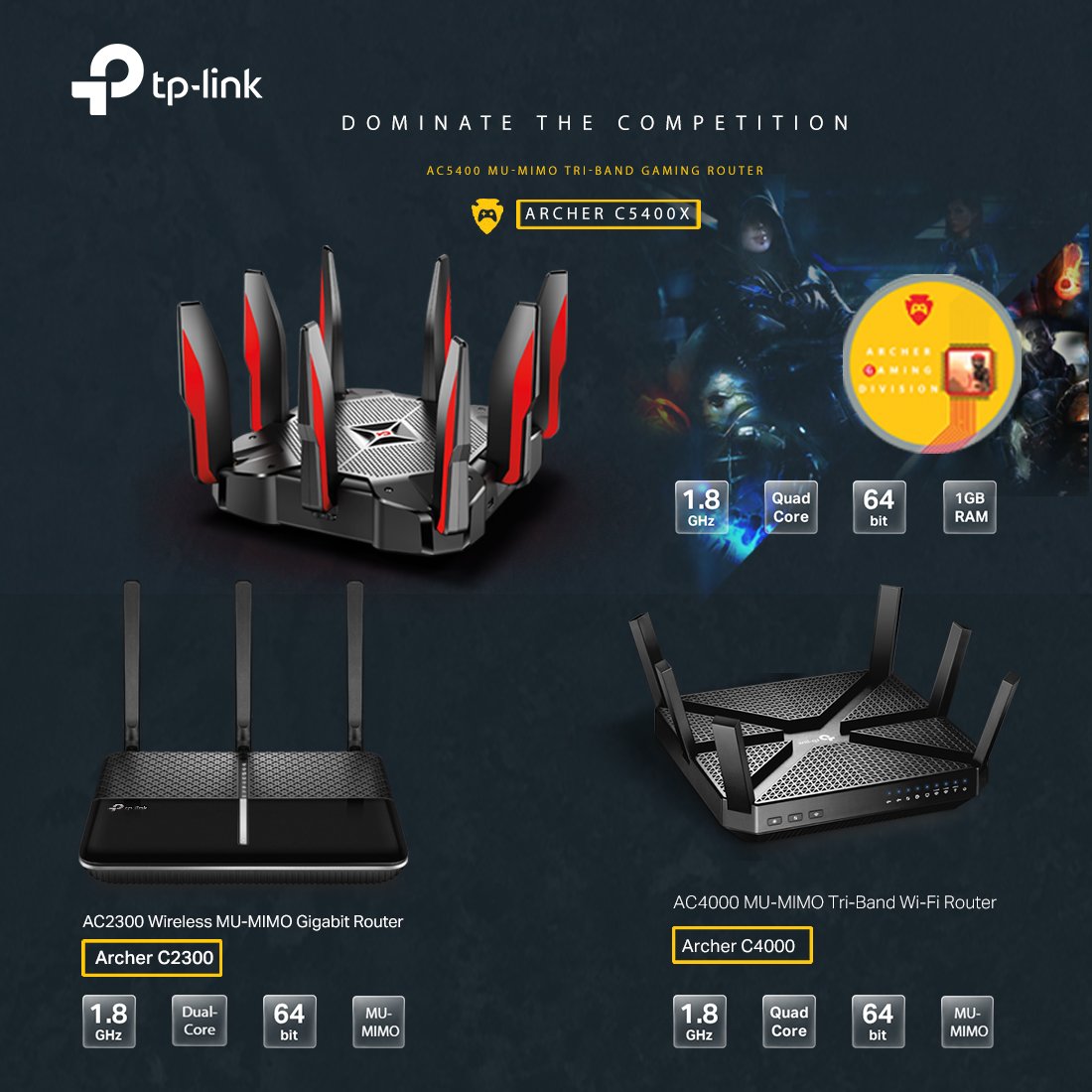 TPLinkMEA's tweet photo. TP-Link MU-MIMO Tri-Band Gaming Routers.
you can set up and manage your Wi-Fi through the free TP-Link Tether App!
For more details : https://t.co/tC8gr2GzpC
#gaming #router #4K #video #stream #era #Gaming #News #tplink #WIFIPerformance #TPLinkGaming #TPLinkArcher #technology https://t.co/6Zpoq3eZtb