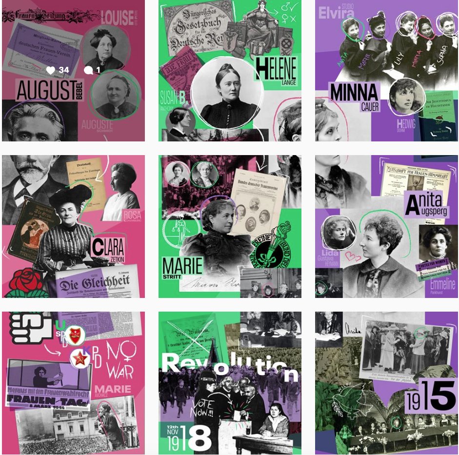 Today, Germany celebrats 100 years of #Frauenwahlrecht (women's voting rights). I've been working toward this day with the team at @IGG_Berlin with our <a href="/instagram/">Instagram</a> crazywall at instagram.com/stories.info.g… with stories, profiles and hashtags.