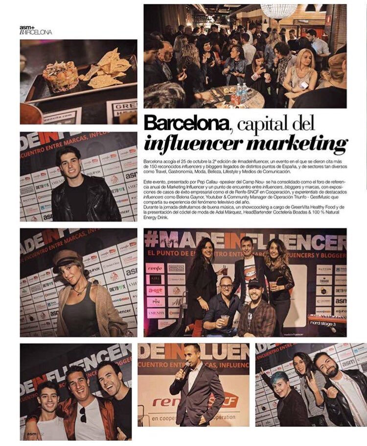 GiselaClub's tweet photo. El pasado 25 de octubre nuestra @giselaoficial acudió al evento @madeinfluencer en Barcelona. Un punto de encuentro para marcas, influencers y bloggeros. De este evento se hicieron eco numerosos medios de comunicación. Aquí os dejamos un par de reportajes en los que podemos https://t.co/trA6IC8hEA