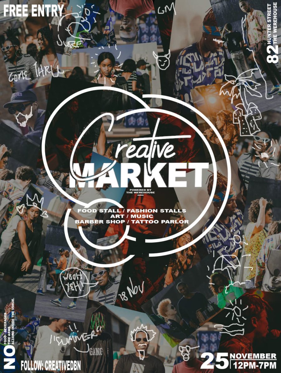 shaunproduces's tweet photo. Awe I'll be at @creativedbn on the 25th. Just moseying about, also gonna be on the decks for a quick 15 at 13:00. Come through. https://t.co/LgfCCZWCnD