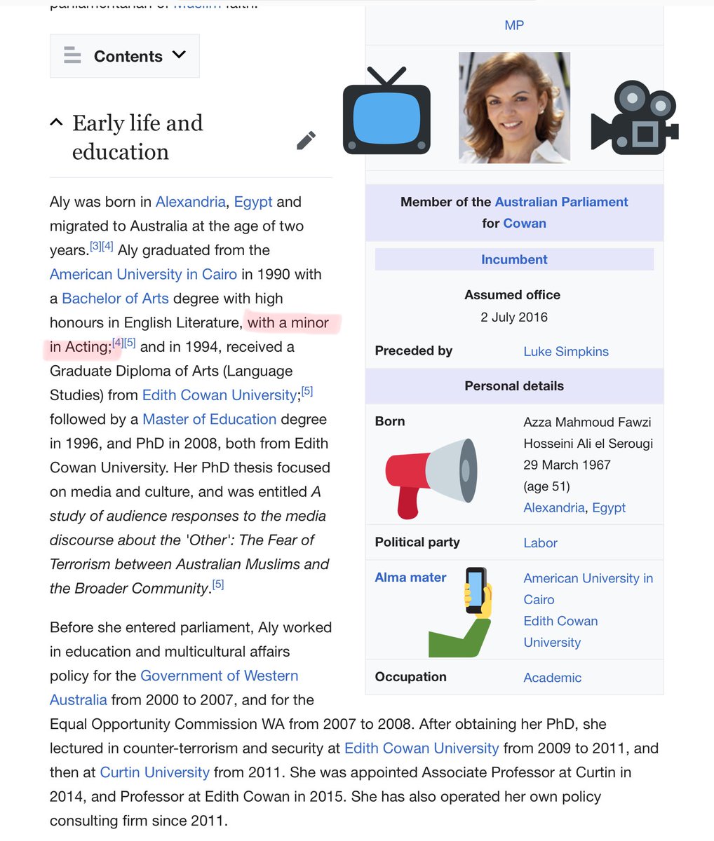 PetefromHayNSW's tweet photo. No wonder @AnneAzzaAly is such a performer, she minored in Acting 🎭🎬 in her Bachelor of the Arts
She is addicted to media cameras 🎥🎞
She is @billshortenmp go to Islamic voice
#MelbourneAttack #AnneAly #auspol
@theboltreport @rowandean @SharriMarkson @chriskkenny https://t.co/4EjoEt8MvN